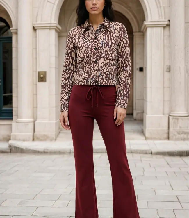 MI PIACE Travel Jacket Abstracte 2348 Burgundy Latte