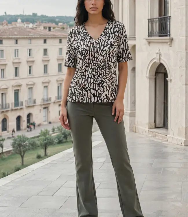 MI PIACE Bonded Travel Broek Flair 202633 Deep Depth