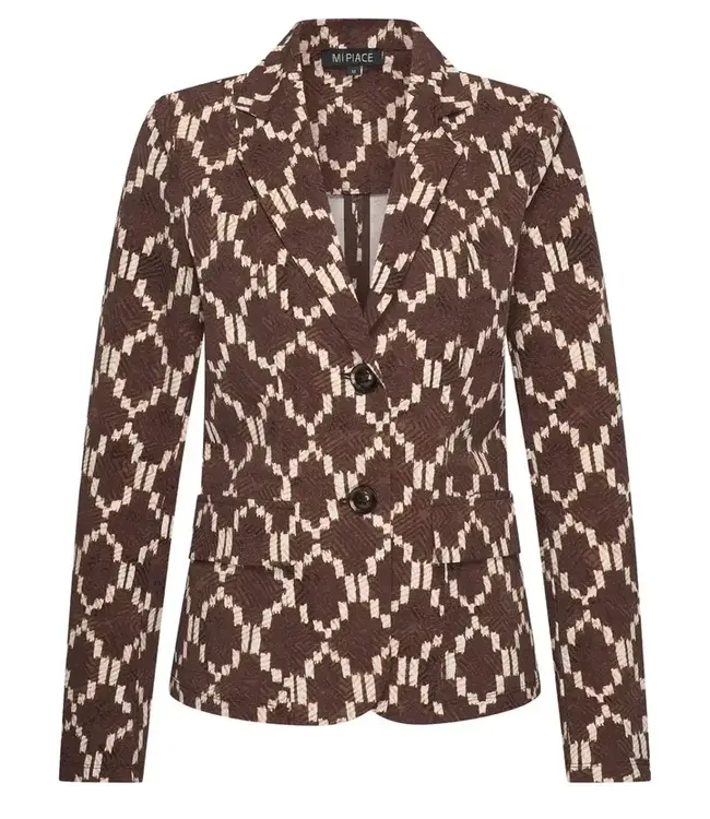 MI PIACE Travel Blazer Ikat Print 202015 Espresso
