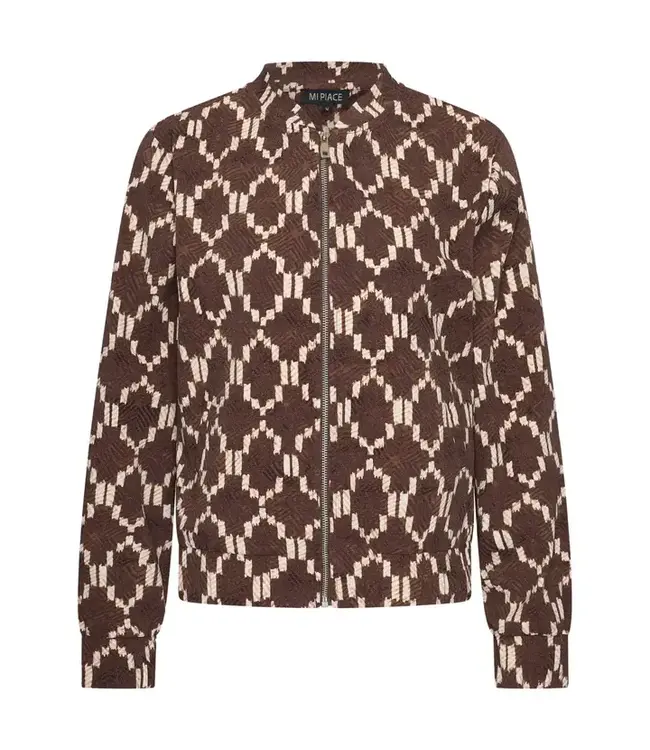 MI PIACE Travel Jacket Ikat Print  202463 Espresso