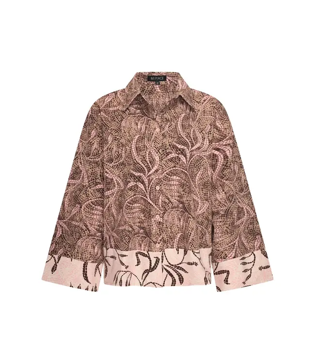 MI PIACE Travel Blouse Mix Twilight Twigs Print  202718 Espresso