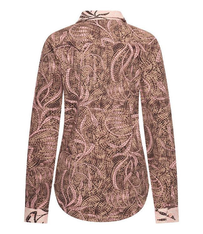 MI PIACE Travel Blouse Mix Twilight Twigs Print 202731 Espresso