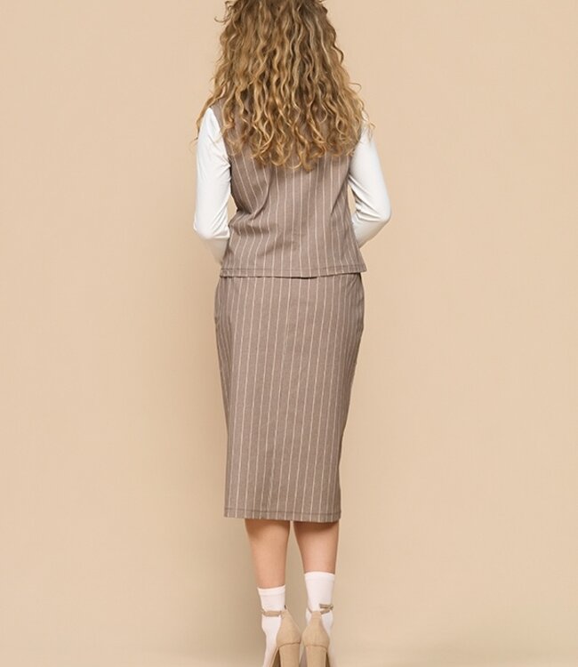 MI PIACE Travel Gilet Classic Stipe Print 202658 Falcon