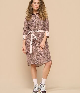 MI PIACE Travel Jurk Mix Twilight Twigs Print  202732 Espresso