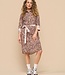MI PIACE Travel Jurk Mix Twilight Twigs Print  202732 Espresso