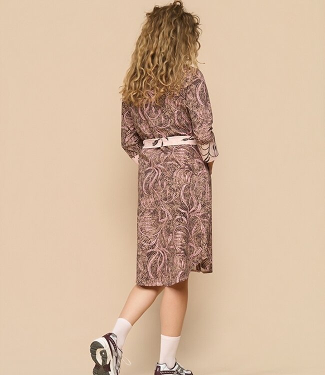 MI PIACE Travel Jurk Mix Twilight Twigs Print  202732 Espresso