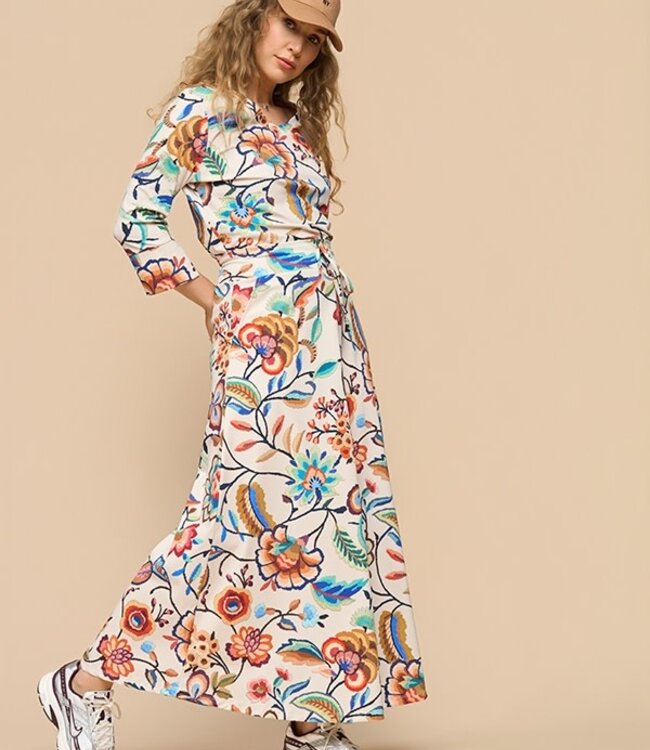 MI PIACE Travel Top 3/4 Mouw Embroidered Bloom Print 202095 Multicolour