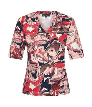 MI PIACE Travel Top V-hals Wild Bloom Print 202271 Red