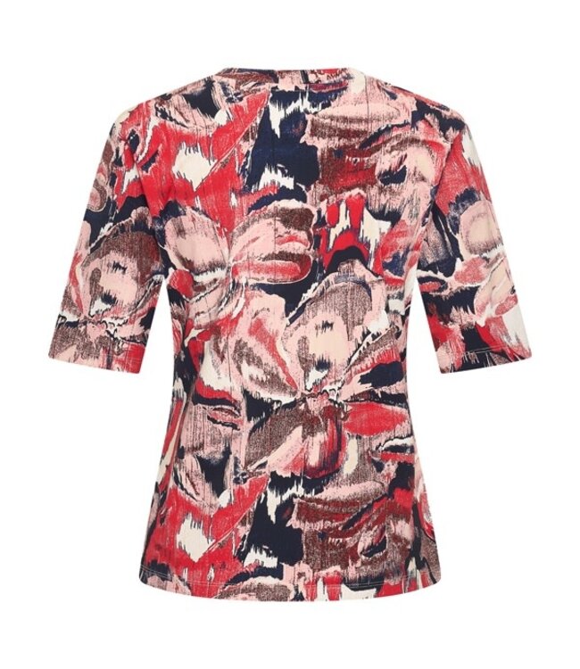 MI PIACE Travel Top V-hals Wild Bloom Print 202271 Red