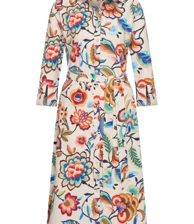 MI PIACE Travel Jurk Embroidered Bloom Print 202757 Multicolour