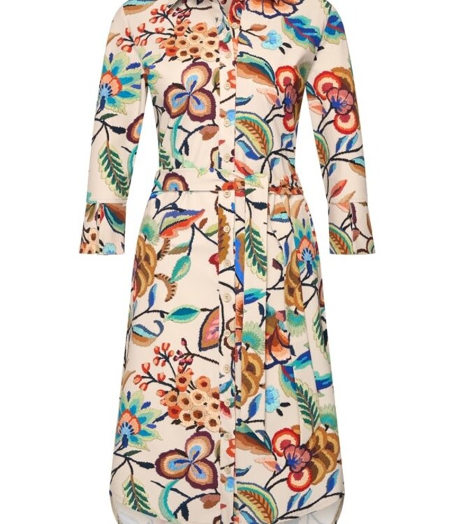 MI PIACE Travel Jurk Embroidered Bloom Print 202092 Multicolour