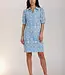 MI PIACE Travel Polo Jurk Print Denim Embroidery 2605 Bleached