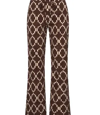 MI PIACE Travel Broek Ikat Print 202136 Espresso