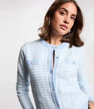 Morgan Vest met ronde hals 261-Mires sky blue