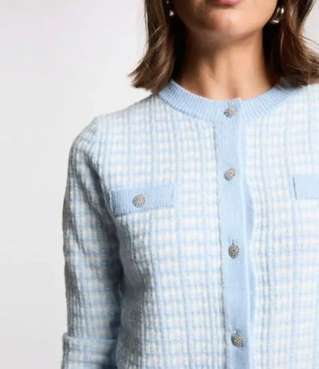 Morgan Vest met ronde hals 261-Mires sky blue