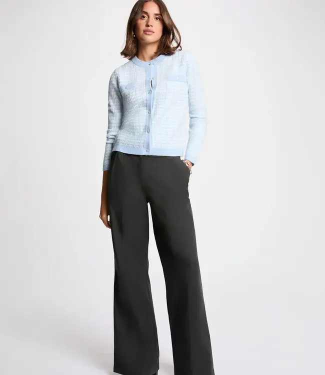 Morgan Vest met ronde hals 261-Mires sky blue