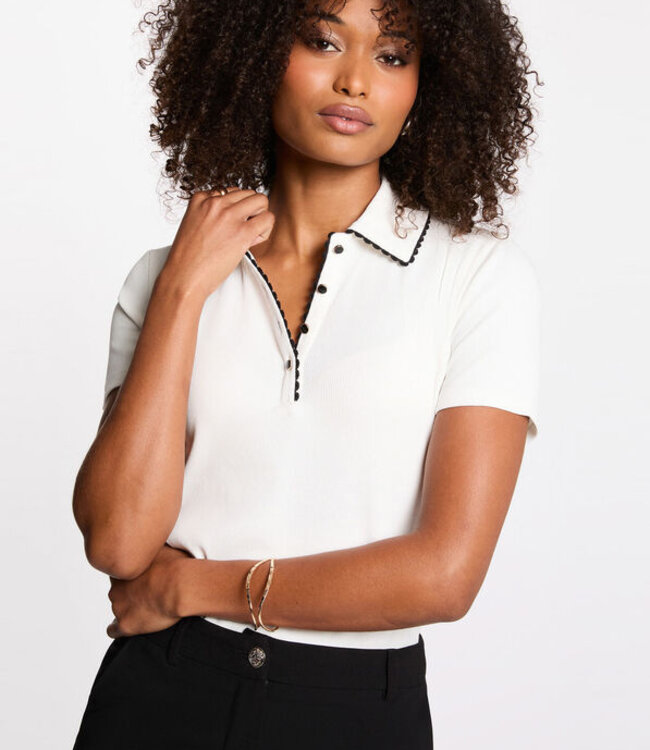 Morgan Fitted top with notch 261-Dloli White