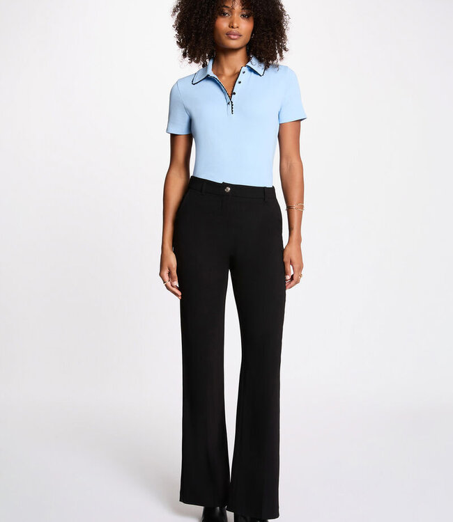 Morgan Fitted top with notch 261-Dloli Blue