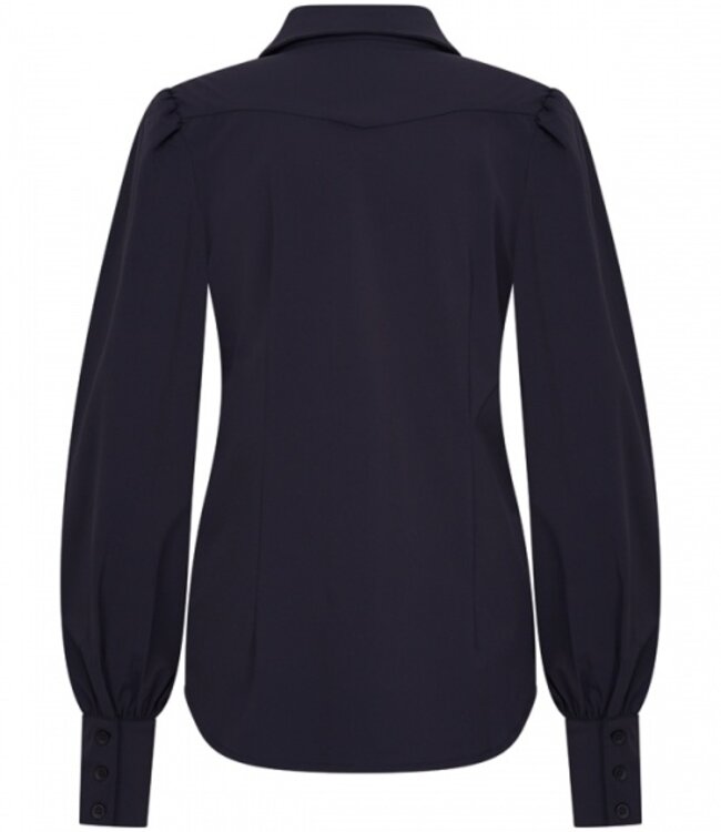 MI PIACE Travel Blouse Pofmouw Uni Dark Blue 2037
