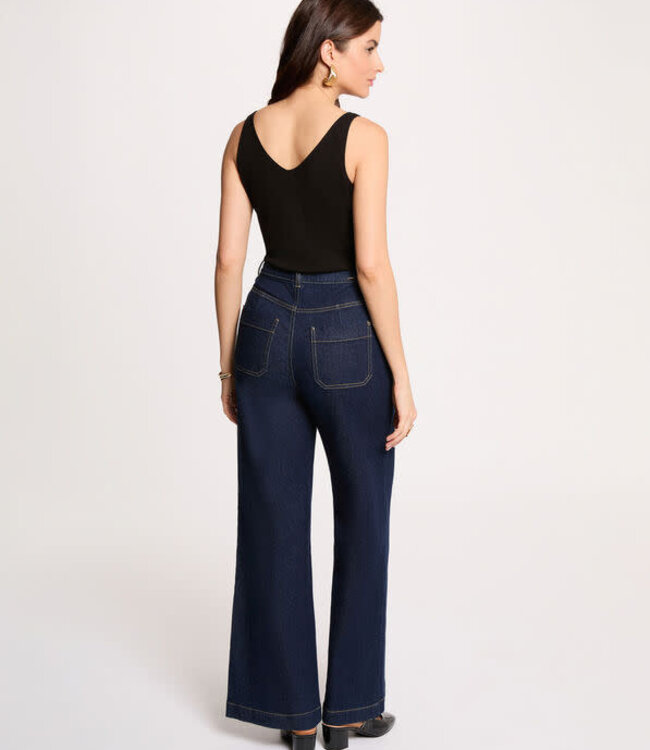 Morgan Fitted v-neck Tank Top 261-Daniela Black