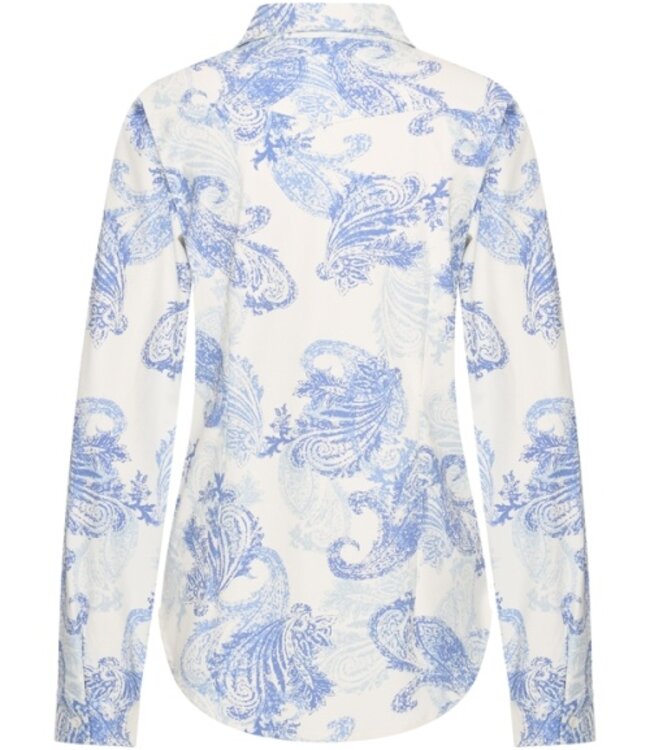 MI PIACE Travel Blouse Paisely Print 60840 Lavender Blue/Off White