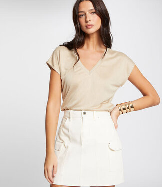 Morgan T-shirt met korte mouwen 241-Daga zandkleurig