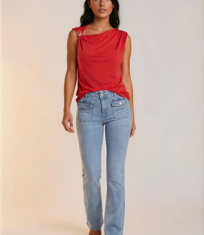 Morgan Top mouwloos 261-Dred Red