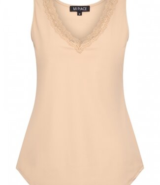 MI PIACE Travel Top met kant  202129 Latte