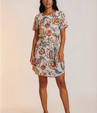 MI PIACE Travel Jurk Caftan Neck Embroided Bloom Print 202245 Multicolour