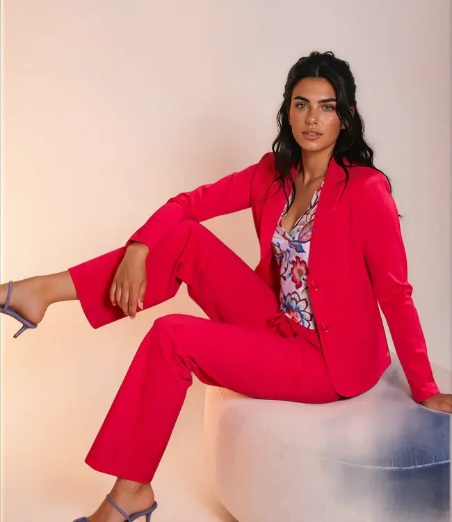 MI PIACE Travel Top V-hals Embroidered Bloom Print 202271 Multicolour