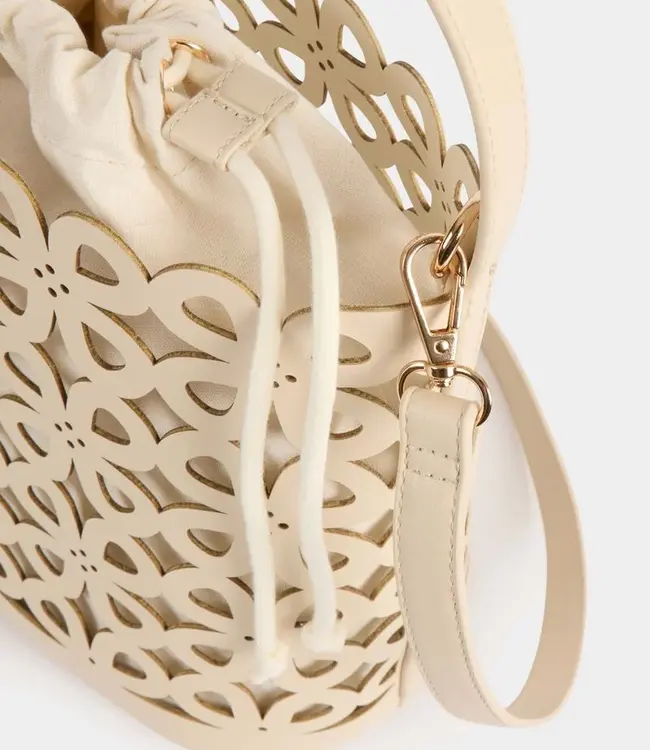 Morgan Cut-out bucket bag 261-2Petale Beige