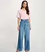 Morgan Denim Broek  Hoge taille, wijde pijpen 261-Pilofi Denim Steen