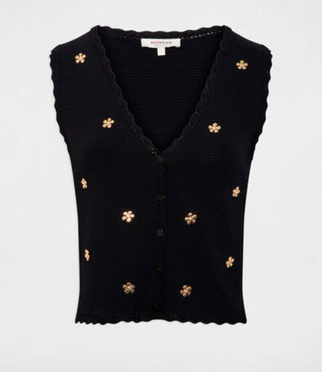Morgan Mouwloos vest 251-Mclari Zwart