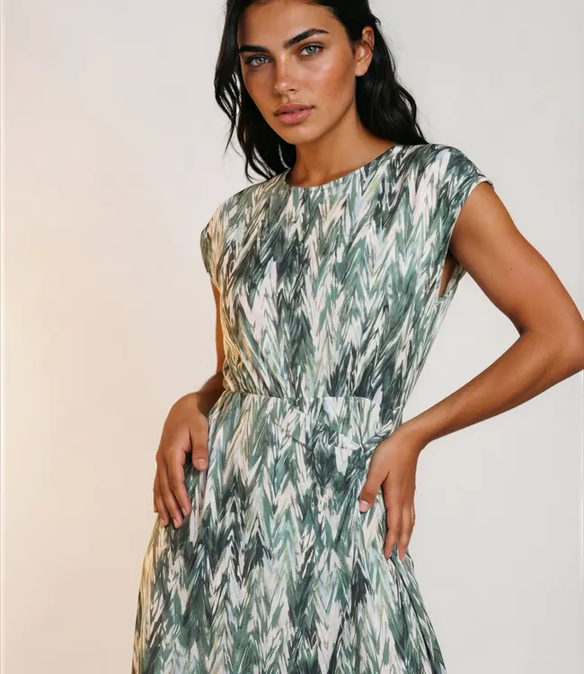 Morgan Aansluitend Jurk met hartvormige halslijn 261-Rfolka  Veelkleurig