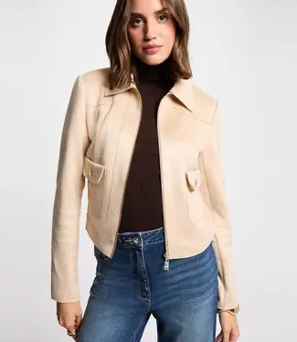 Morgan Kort suède jasje 261Gelato Beige Morgan Kort suède jasje 261Gelato Beige