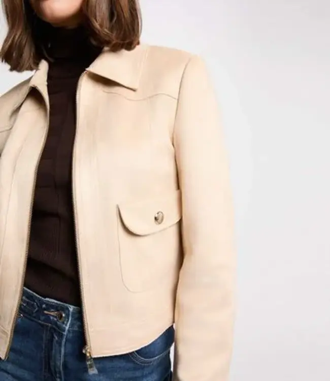 Morgan Kort suède jasje 261Gelato Beige