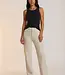 Wide Leg Jeans Hello Miss Met Steentje 8652 Beige