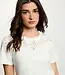 Morgan Morgan T-shirt with lace trim and round neckline 261-Douce white