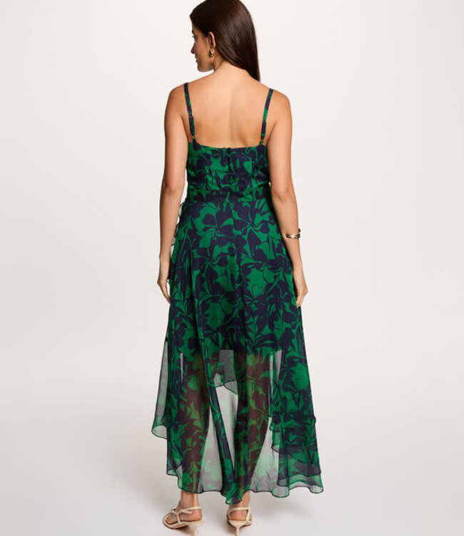 Morgan Morgan Midi Wrap Dress 261-Rdolsou Green – Elegant Women’s Dress with Wrap Design and Lightweight Voile Fabric