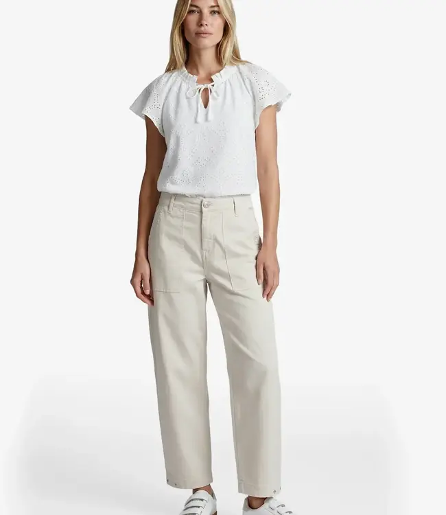 G-maxx G-maxx Saara Jeans 014 Sand – Damen Barrel Jeans mit Lockerer Passform und Elastischem Bund