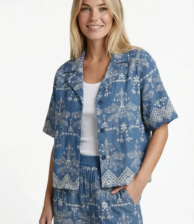 G-maxx Maeva Blouse DenimMid Blue