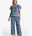 G-maxx G-maxx Minou Pants Denim Mid Blue – Dames Broek met Wijde Pijpen en Elastische Taille