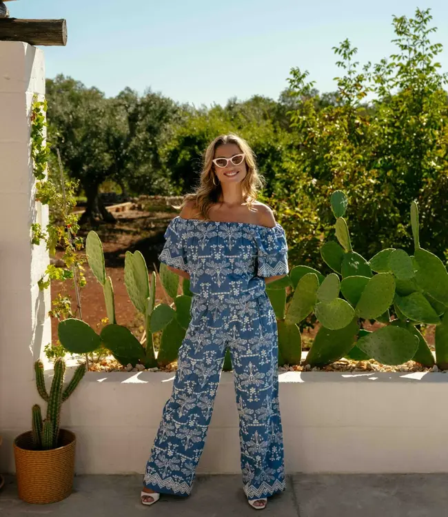 G-maxx Minou Pants Denim Mid Blue