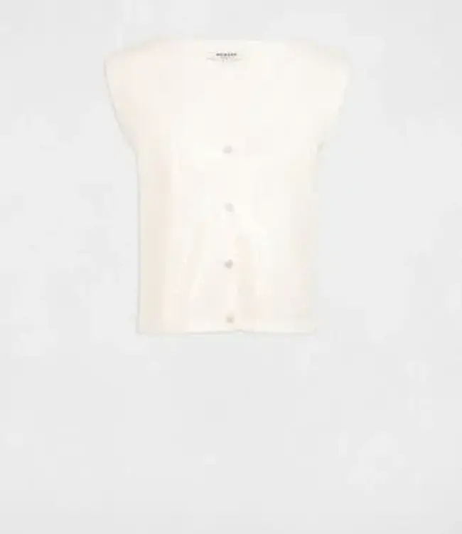 Morgan Mouwloos vest met V-hals 261-Mcardi wit