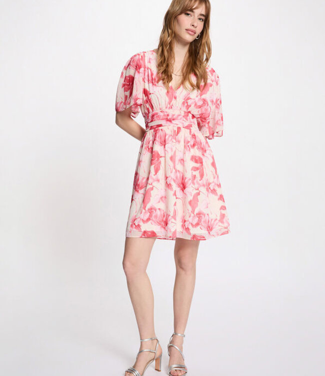 Morgan Wrap dress with flutter sleeves 261-Ralam Multicolor