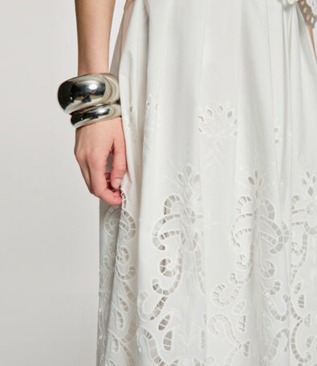 Morgan Flared long skirt 261-Jupon White