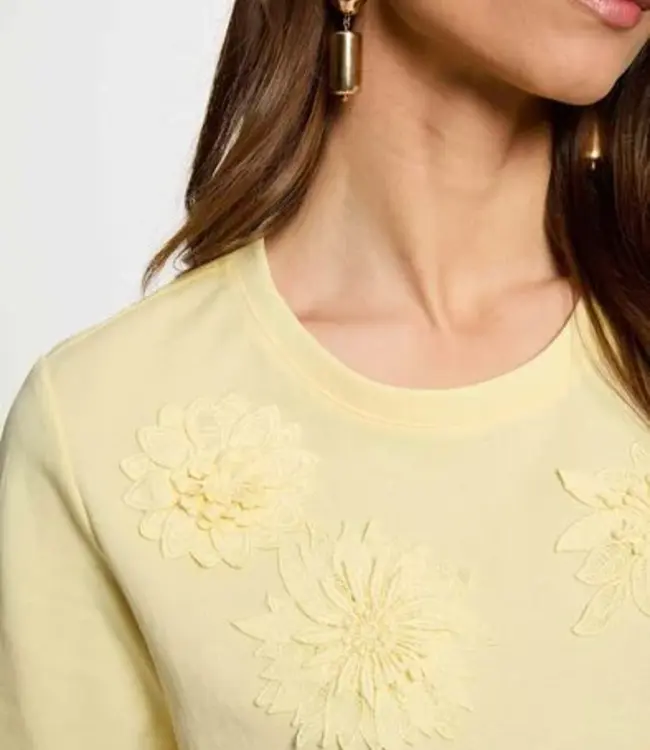 Morgan Straight t-shirt with round neck 261-Defi Pastel Yellow