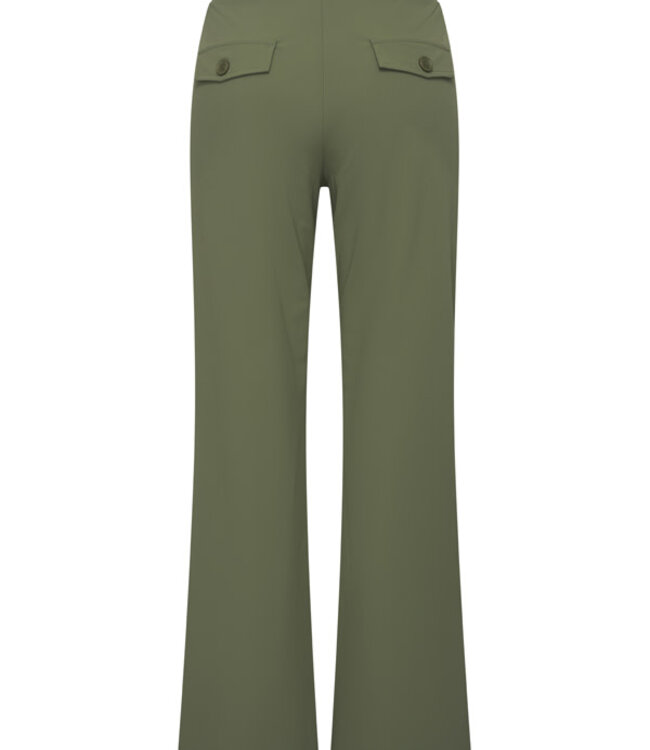 MI PIACE MI PIACE Travel Pants Uni Straight 202089 Olive – Women’s Travel Fabric Trousers