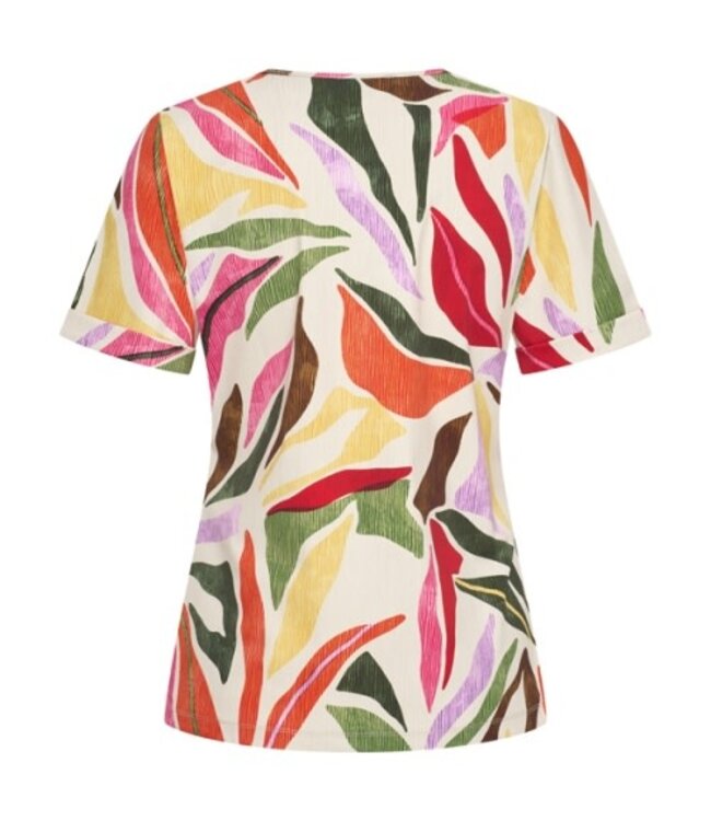 MI PIACE Travel Top Caftan Neck Summer Leaf Dance Print 202604 Kit