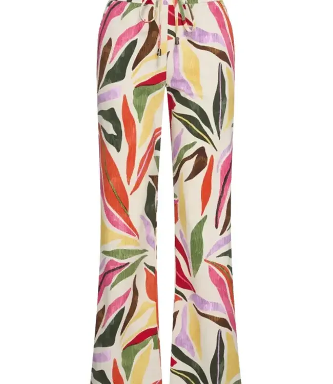 MI PIACE Travel Broek Straight Summer Leaf Dance Print 202136 Kit